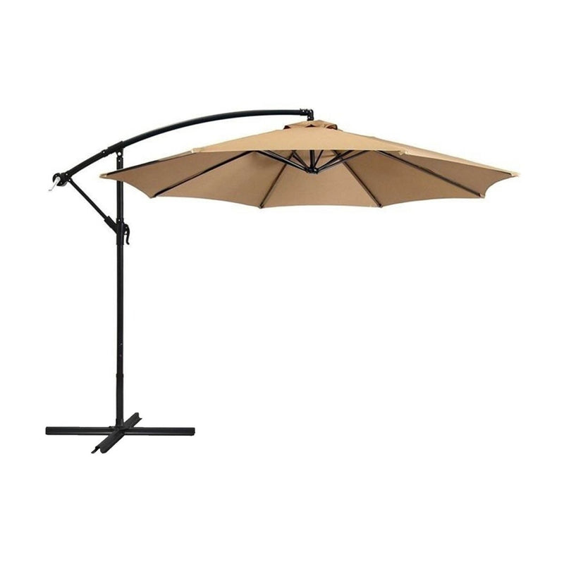 10ft Patio Hanging Umbrella with Cross Base - Atlantic Fine Furniture Inc