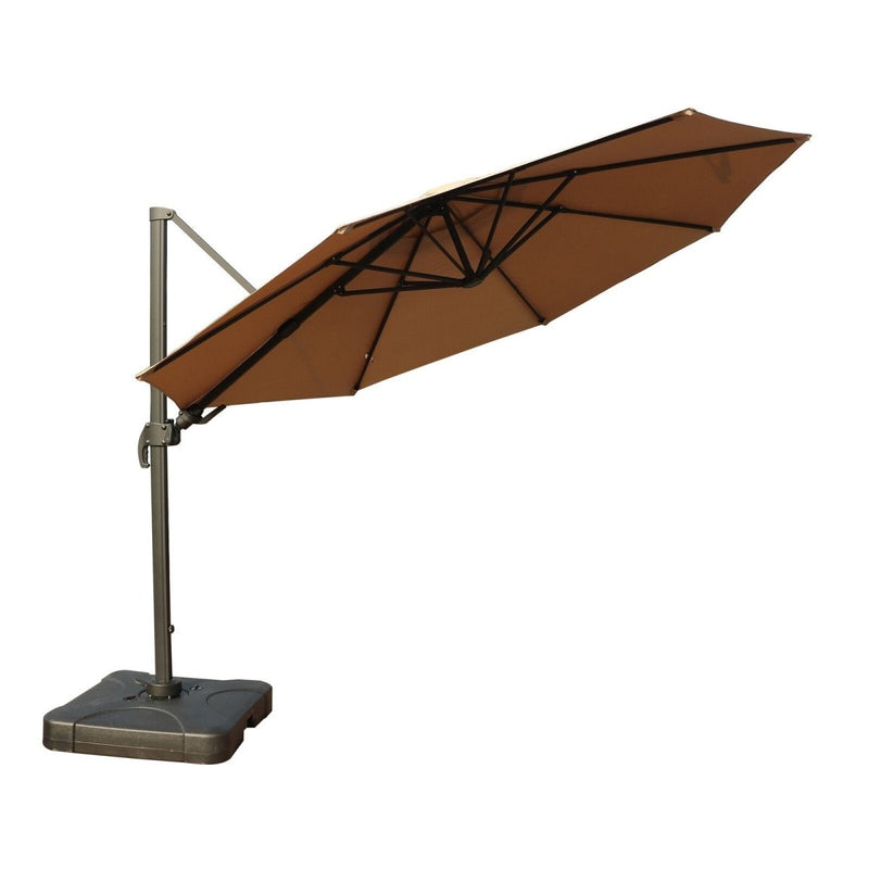 11 Feet Cantilever Umbrella with Carry Bag, Taupe - Atlantic Fine Furniture Inc