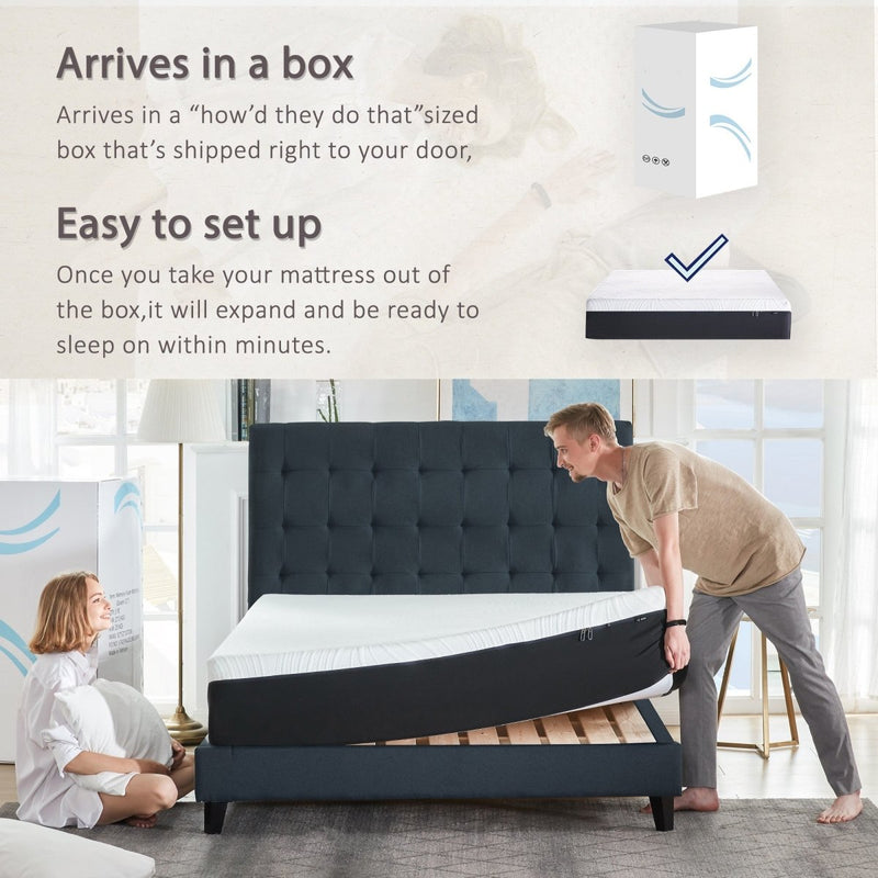 12 Inches Gel Memory Foam Mattress（Full) -Plush - Atlantic Fine Furniture Inc