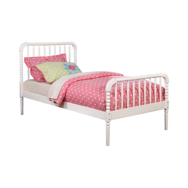 Jones - Wood Twin Open Frame Bed - White - Atlantic Fine Furniture Inc