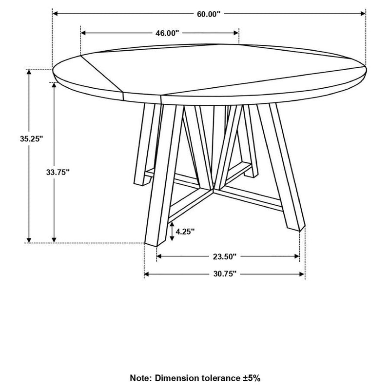 Athens - Round Drop Leaf Counter Dining Table - Gray