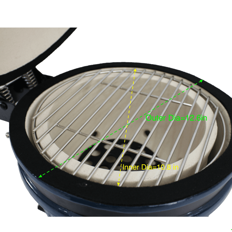 13 inch kamado grill-black - Atlantic Fine Furniture Inc