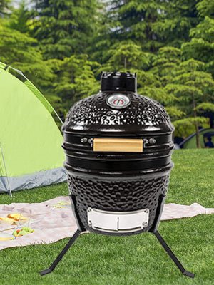 13 inch kamado grill-black - Atlantic Fine Furniture Inc