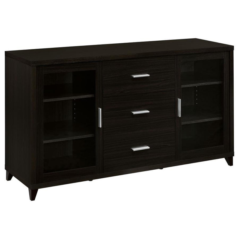 Lewes - 2 Door Engineered Wood TV Stand - Cappuccino - Atlantic Fine Furniture Inc