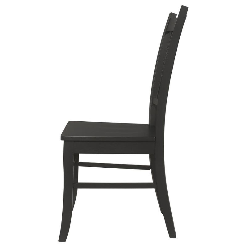 Marbrisa - Wood Dining Side Chair (Set of 2) - Matte Black