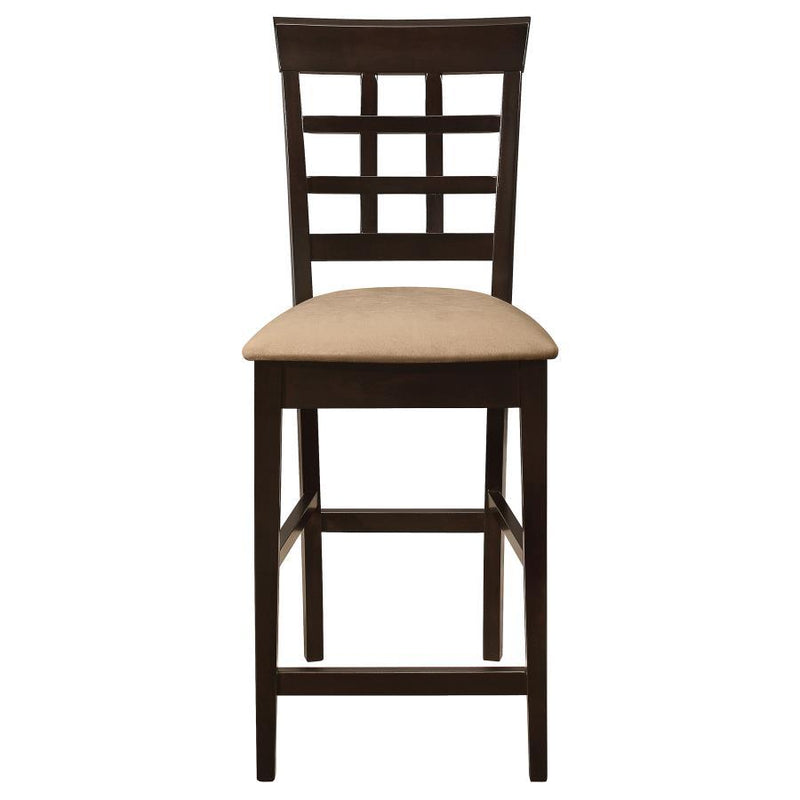 Gabriel - Lattice Back Counter Chair (Set of 2) - Cappuccino - Atlantic Fine Furniture Inc