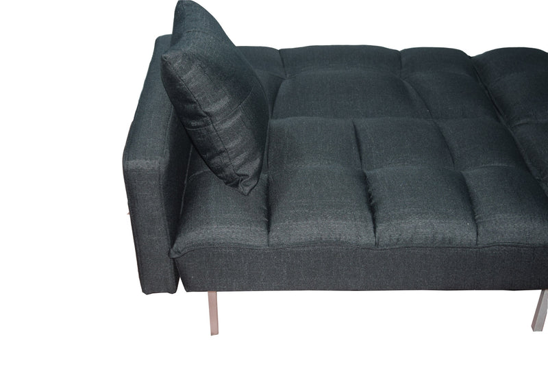 Sectional sofa couch sleeper black