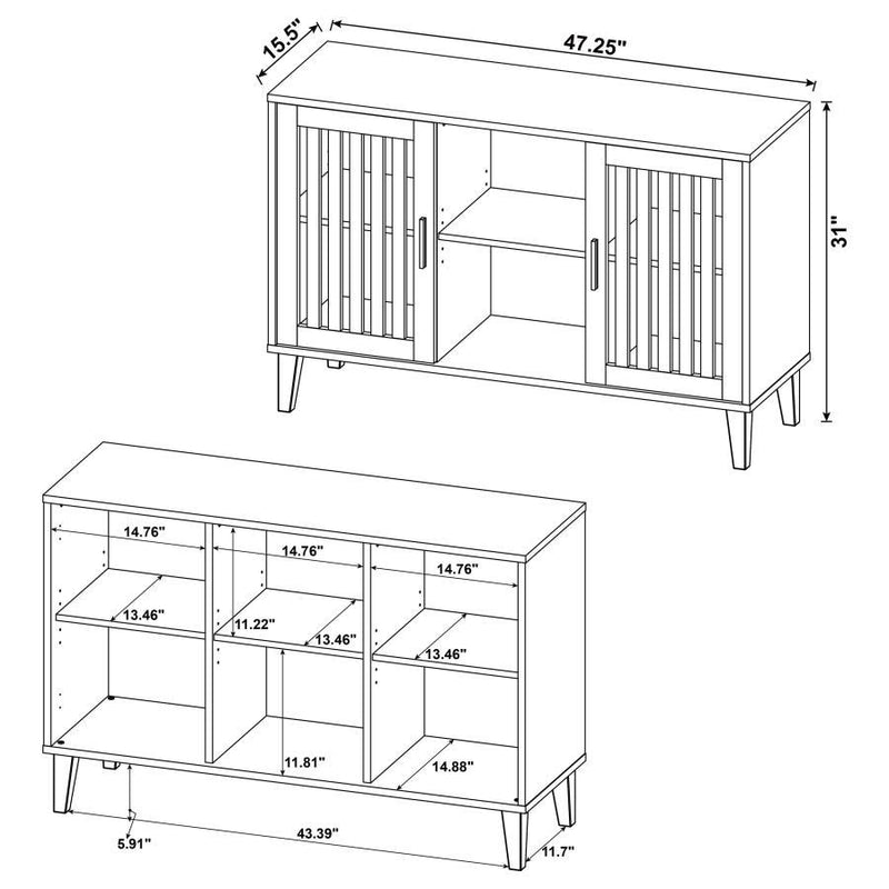 Torin - 2 Door Engineered Wood Accent Cabinet - Dark Pine