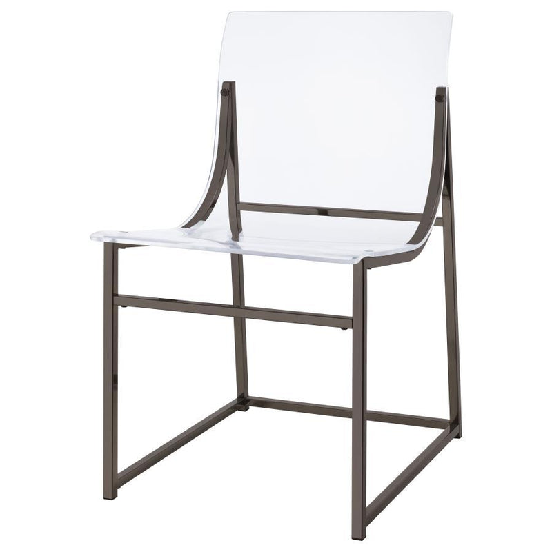 Adino - Acrylic Dining Side Chair (Set of 2) - Black Nickel