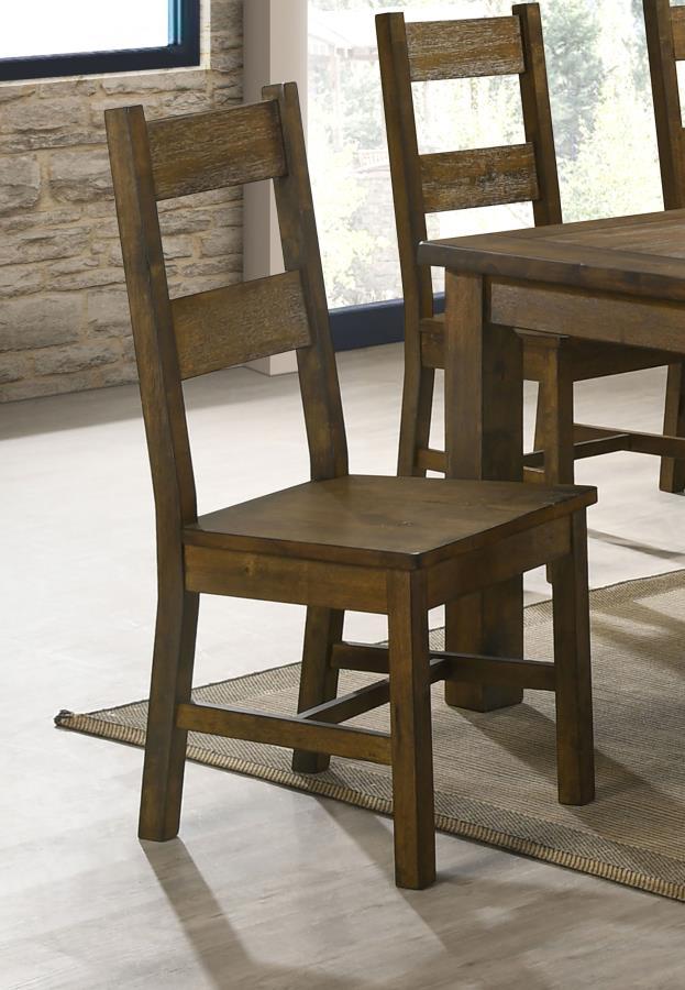 Coleman - Dining Side Chair (Set of 2) - Rustic Golden Brown - Atlantic Fine Furniture Inc