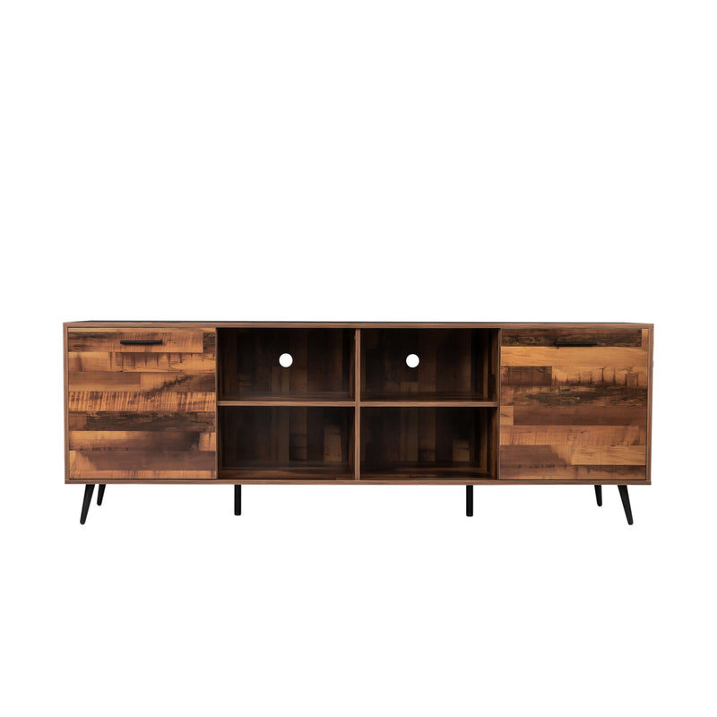 TV Stand Mid-Century Wood Modern Entertainment Center Adjustable Storage Cabinet TV Console for Living Room