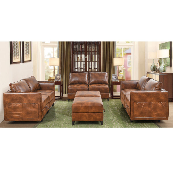 Welike Modular combination sofa L&U type convertible sofa with reversible upholstered storage seat with sleeper sofa brown tech cloth