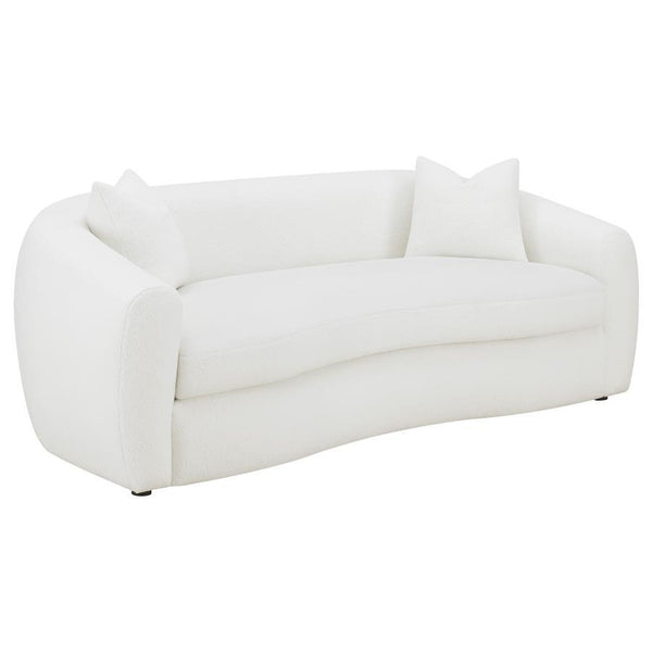 Isabella - Faux Sheepskin Upholstered Sofa Natural - Ivory