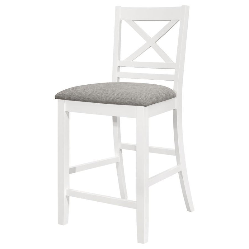 Hollis - Wood Counter Chair With Cushion (Set of 2) - White