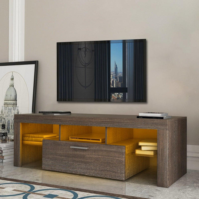 20 minutes quick assemble brown simple modern TV cabinet floor cabinet floor TV wall cabinet - Atlantic Fine Furniture Inc