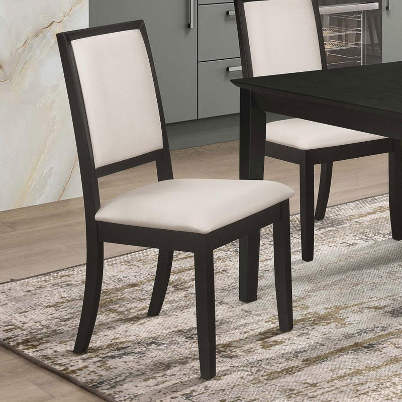 Louise - Upholstered Wood Dining Side Chairs (Set of 2) - Black - Atlantic Fine Furniture Inc