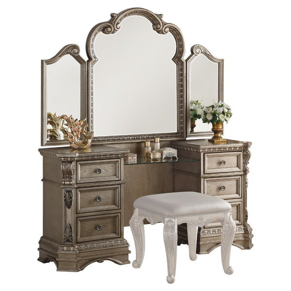 Northville - Vanity Desk - Antique Silver - Atlantic Fine Furniture Inc