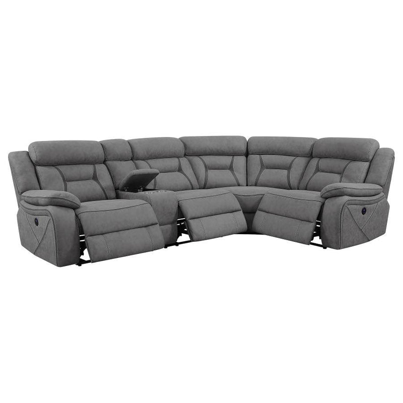 Higgins - Four-Piece Upholstered Power Sectional