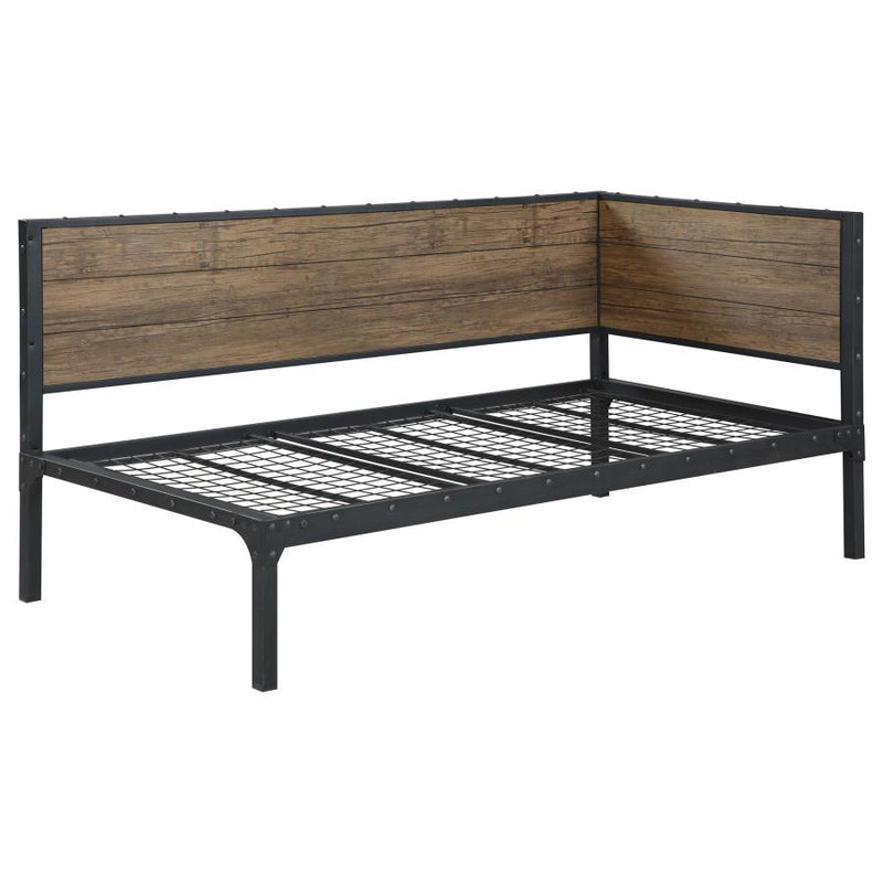 Getler - Metal Twin Daybed - Weathered Chestnut