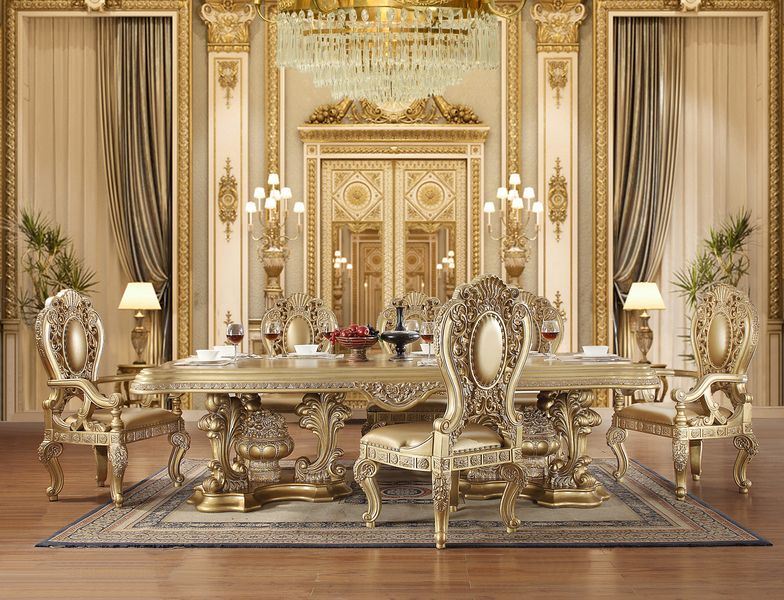 Seville - Dining Table - Gold Finish