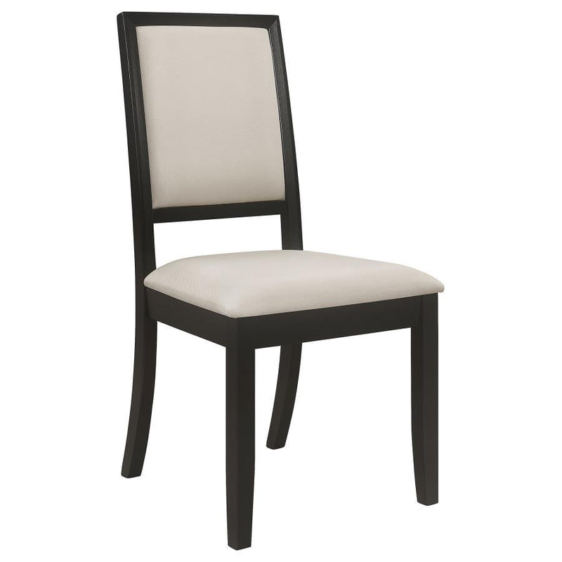 Louise - Upholstered Wood Dining Side Chairs (Set of 2) - Black - Atlantic Fine Furniture Inc