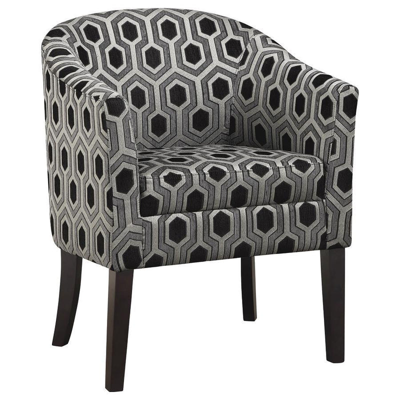 Jansen - Upholstered Accent Club Chair - Gray And Black