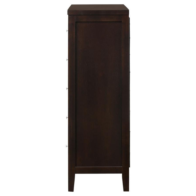 Carlton - 5-Drawer Bedroom Chest - Cappuccino