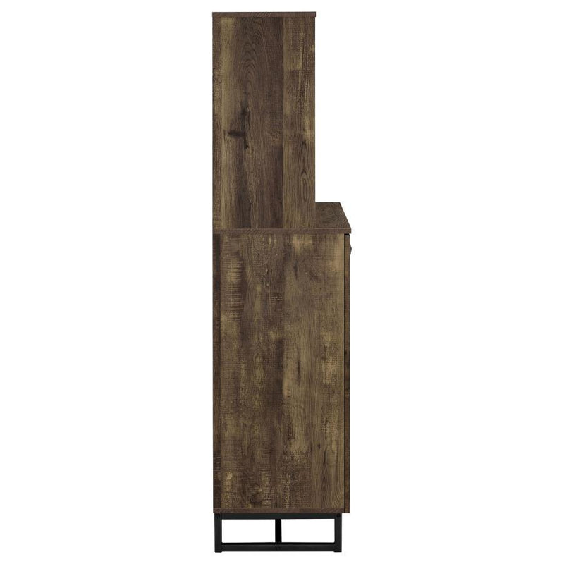 Mendoza - 2 Door Home Bar Cabinet Wine Storage - Rustic Oak