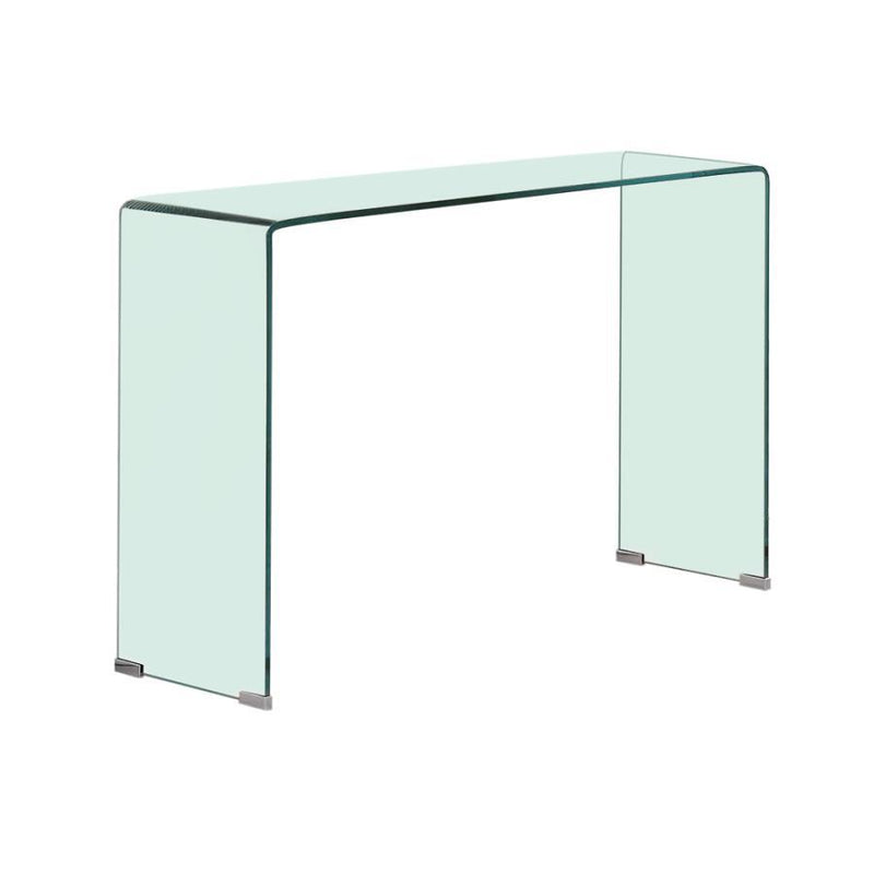 Ripley - Tempered Bent Glass Entryway Console Table - Clear - Atlantic Fine Furniture Inc