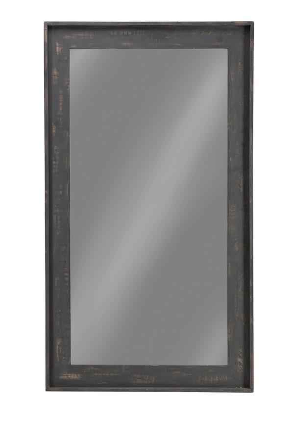 Cragen - Wood Frame Floor Mirror - Brown - Atlantic Fine Furniture Inc