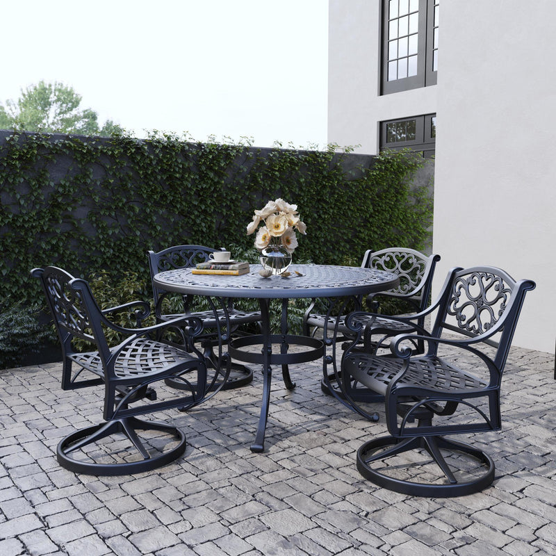 Sanibel - 48" Metal Outdoor Dining Set - Swivel Chairs