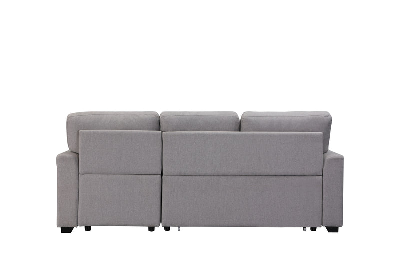 Upholstery Sleeper Sectional Sofa Gray