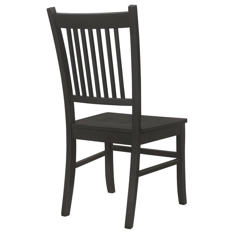 Marbrisa - Wood Dining Side Chair (Set of 2) - Matte Black