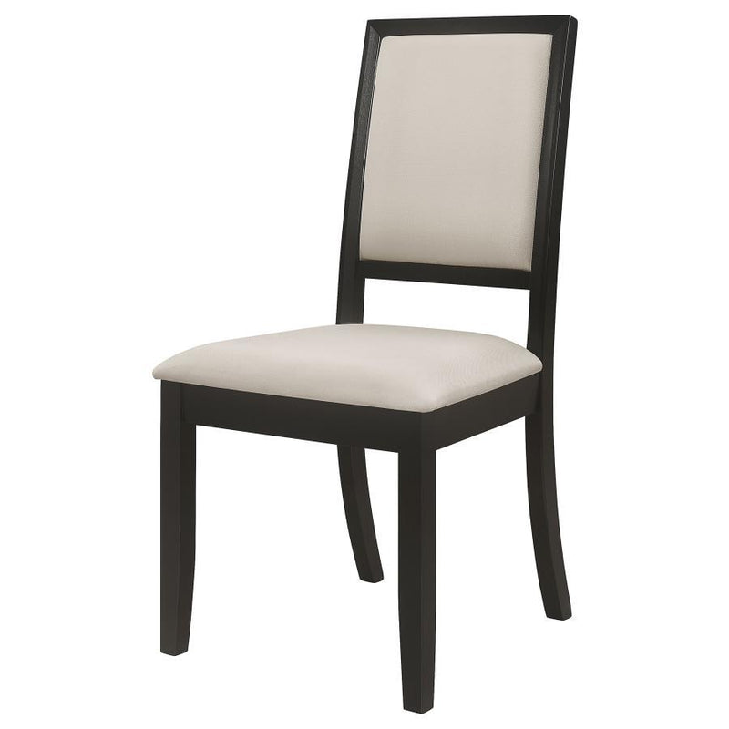 Louise - Upholstered Wood Dining Side Chairs (Set of 2) - Black - Atlantic Fine Furniture Inc