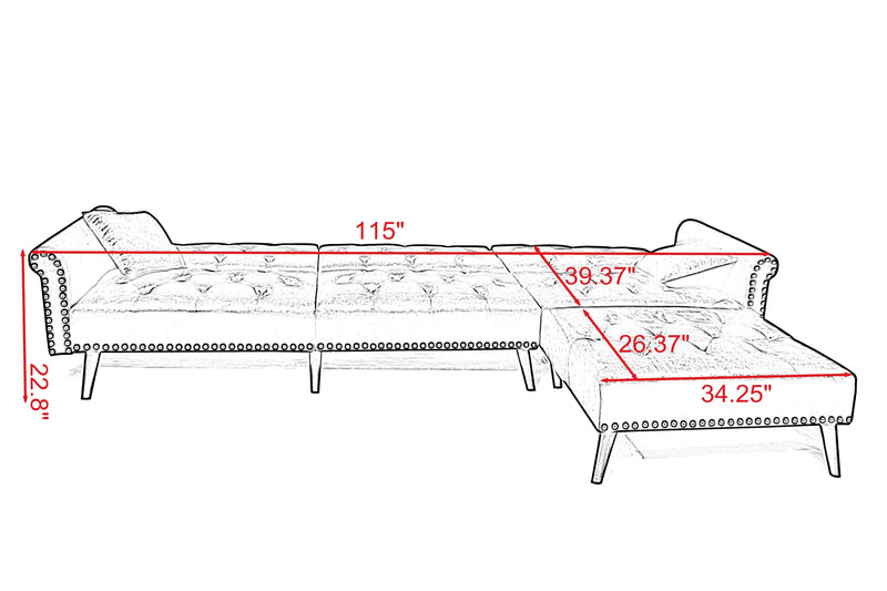 Convertible Sofa bed sleeper Purple Velvet（W223S00001、W223S00711、W223S00872）