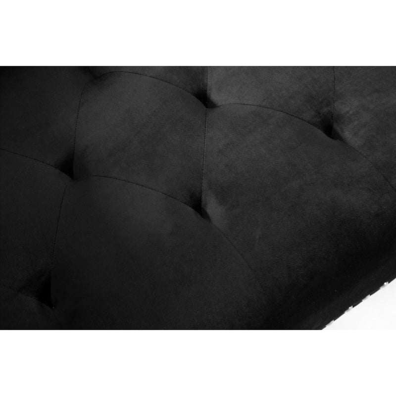 Convertible Sofa bed sleeper Navy Black velvet (same as W223S00869、W223S00706、W223S00457。Size difference, See Details in page.)