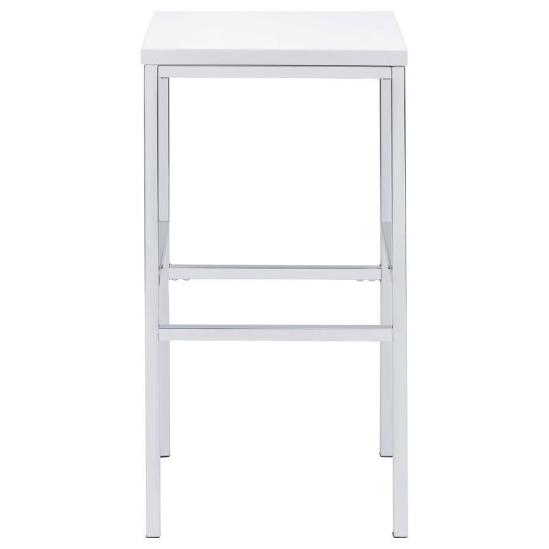 Natividad - 5 Piece Pub Height Bar Table Set - White High Gloss - Atlantic Fine Furniture Inc