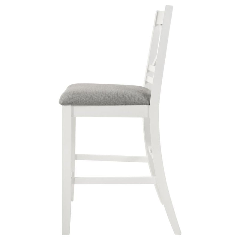 Hollis - Wood Counter Chair With Cushion (Set of 2) - White