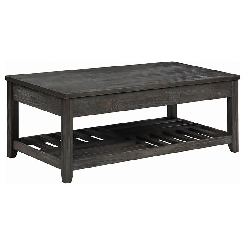 Cliffview - Rectangular Wood Lift Top Coffee Table - Gray - Atlantic Fine Furniture Inc