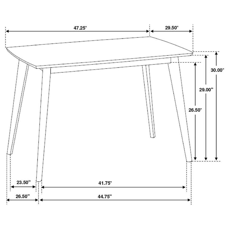 Kersey - 5 Piece Rectangular Dining Table Set - Chestnut