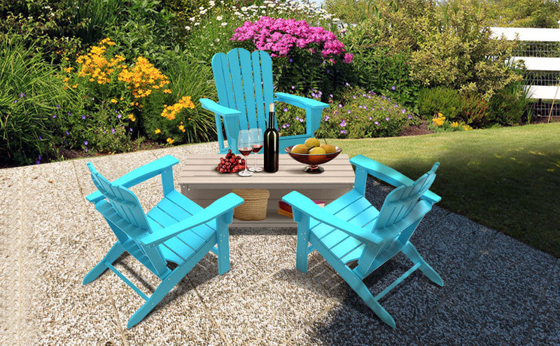 Resistant Adirondack Chair for Patio Deck Garden
Plastic Adirondack Chair, Fire Pit Chair, Blue,1 piece.