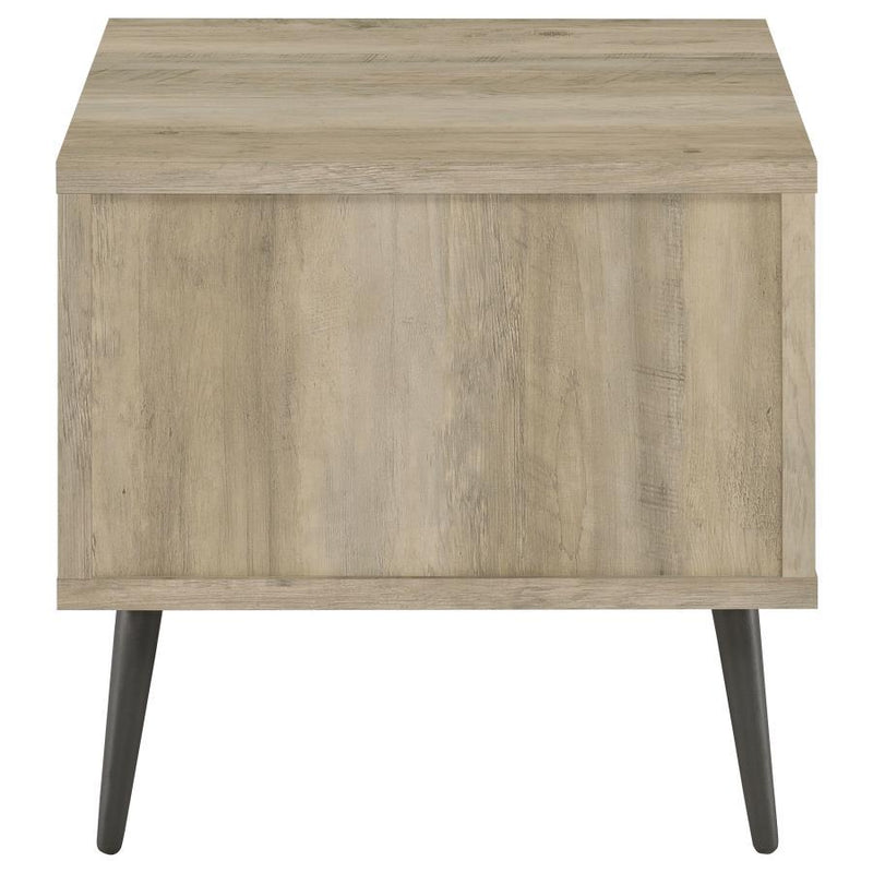 Welsh - Square Engineered Wood Side End Table Antique Pine - Distressed Pine