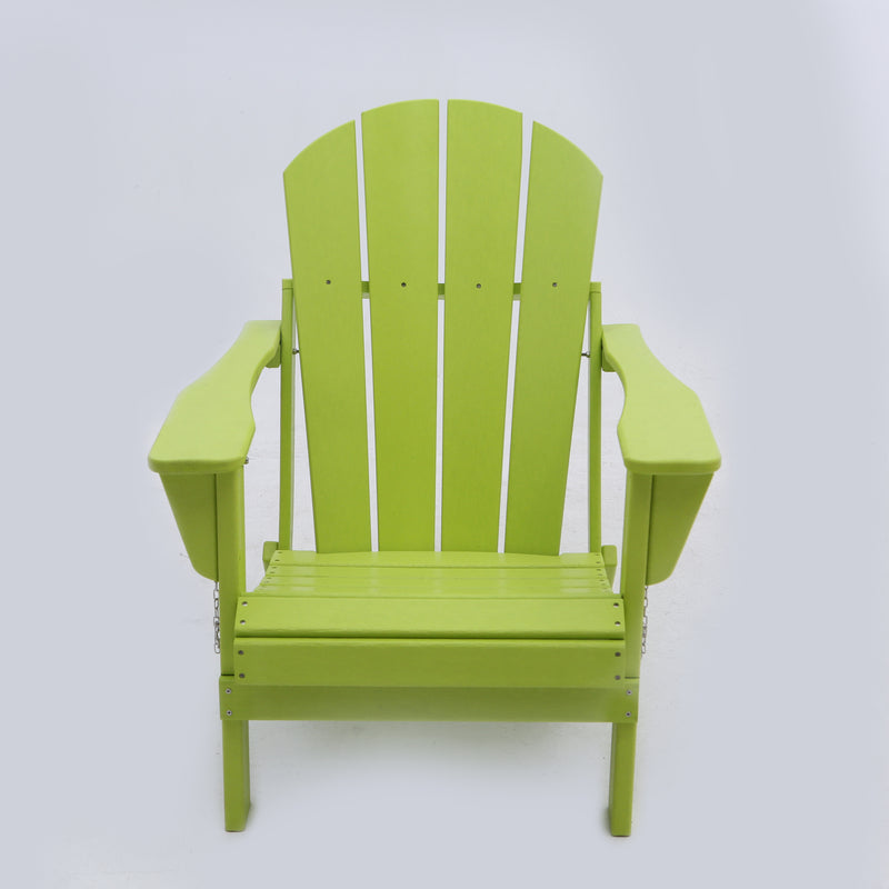 Classic Solid All-weather Folding Plastic Adirondack Chair