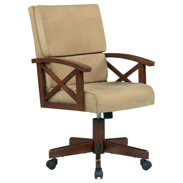 Marietta - Upholstered Swivel Dining And Game Chair - Tobacco - Atlantic Fine Furniture Inc