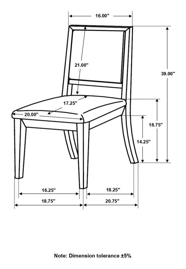 Louise - Upholstered Wood Dining Side Chairs (Set of 2) - Black - Atlantic Fine Furniture Inc