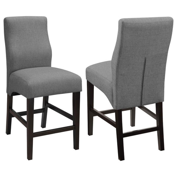 Mulberry - Fabric Upholstered Counter Chair (Set of 2) - Gray - Atlantic Fine Furniture Inc