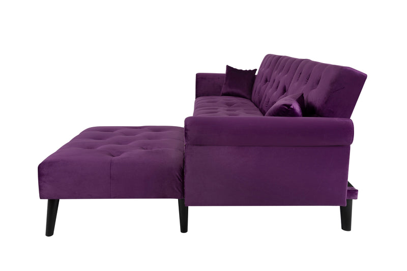 Convertible Sofa bed sleeper Purple Velvet（W223S00001、W223S00711、W223S00872）