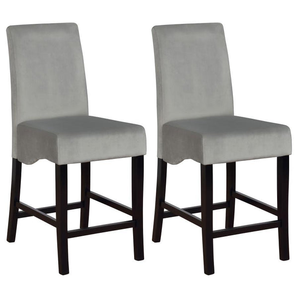 Stanton - Upholstered Counter Chairs (Set of 2) - Gray And Black - Atlantic Fine Furniture Inc