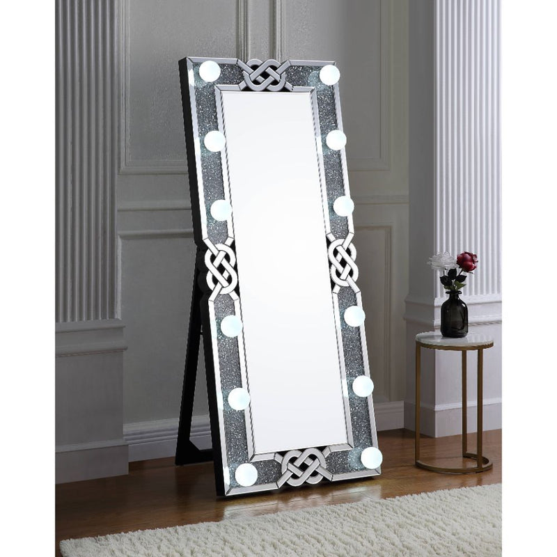 Noralie - Accent Floor Mirror - Pearl Silver - Atlantic Fine Furniture Inc