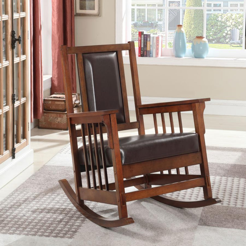 Ida - Upholstered Rocking Chair - Tobacco - Atlantic Fine Furniture Inc